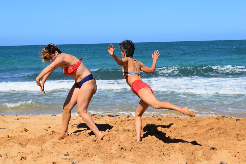 Photo by : Alejandra Martorell and nibia pastrana santiago in a residency for Choreographies of Disaster, Puerto Rico, December 2018