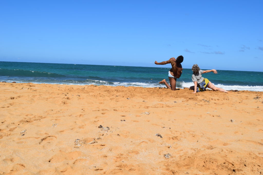 Photo by : Javier Cardona and Jennifer Monson in a residency for Choreographies of Disaster, Puerto Rico, December 2018