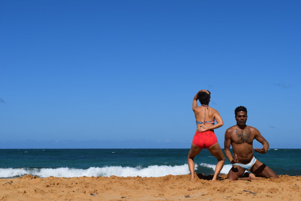 Photo by : Alejandra Martorell and Javier Cardona in a residency for Choreographies of Disaster, Puerto Rico, December 2018