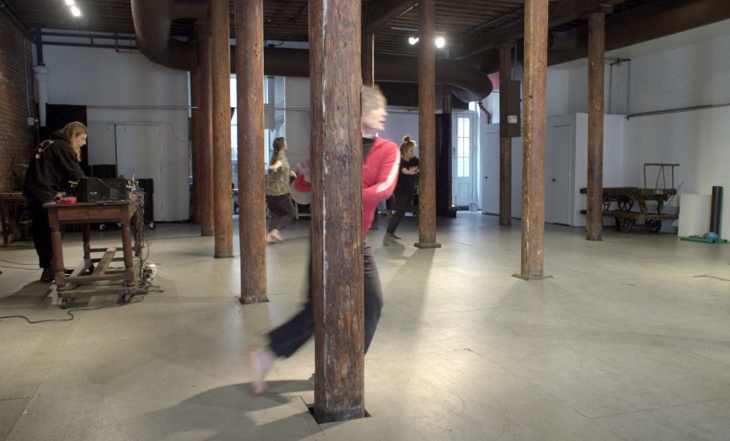 Photo credit: Courtesy Brian J. Green: Monson and collaborators in residency at the Melville Gallery, South Street Seaport Museum