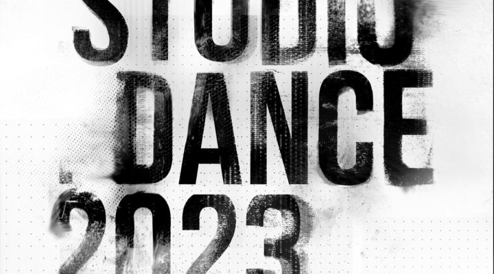 Slightly washed out black text against gray background, reading Studio Dance 2023